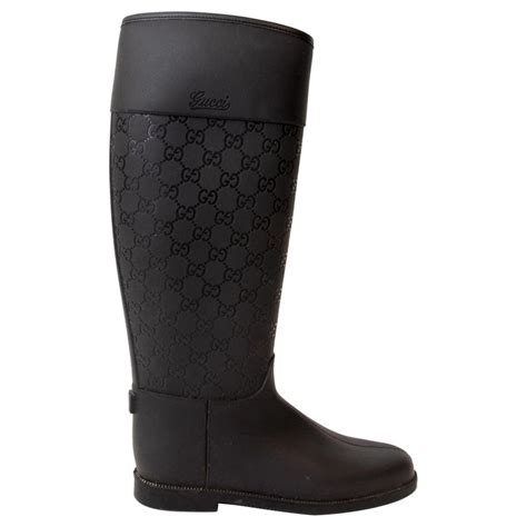 gucci rain boots size 10|gucci monogram thigh high boots.